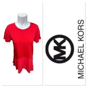 Michael Kors orange/red short sleeve top size medium